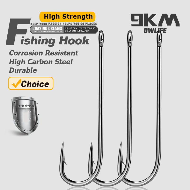 Fishing Hook Barbless - เบ็ดตกปลาแบบก้านยาว 9KM Aberdeen Hooks สำหรับเหยื่อสด น้ำหนักเบา
