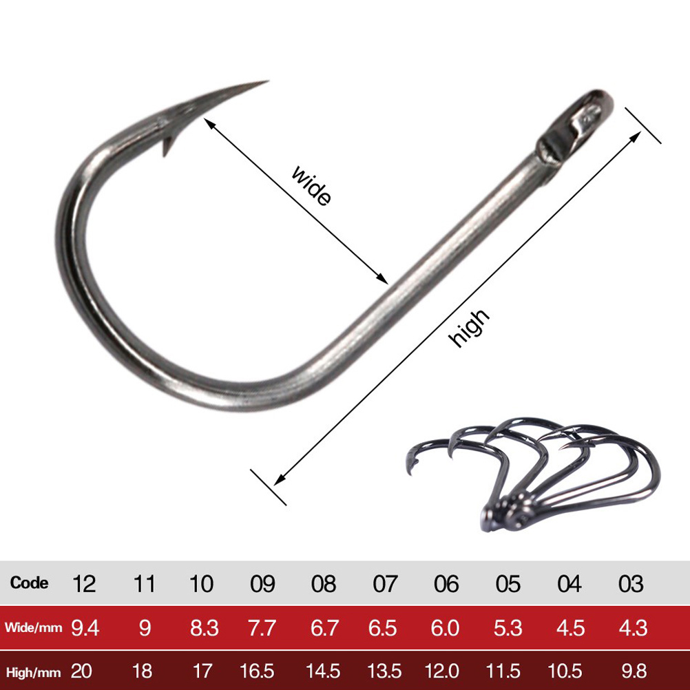 100-400 ชิ้น/กล่อง 3 # -12 #   - Fishing Hook Circle บทวิจารณ์และราคา