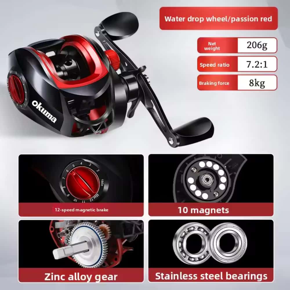 รอกตกปลา Okuma Baitcasting อัต - Abu Garcia Reel Max บทวิจารณ์และราคา