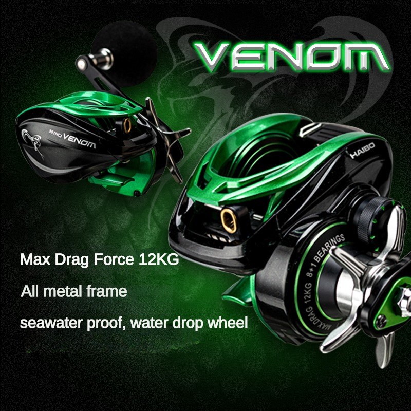 HAIBO VENOM Anti-น้ำเค็มตกปลา  - Abu Garcia Reel Max บทวิจารณ์และราคา